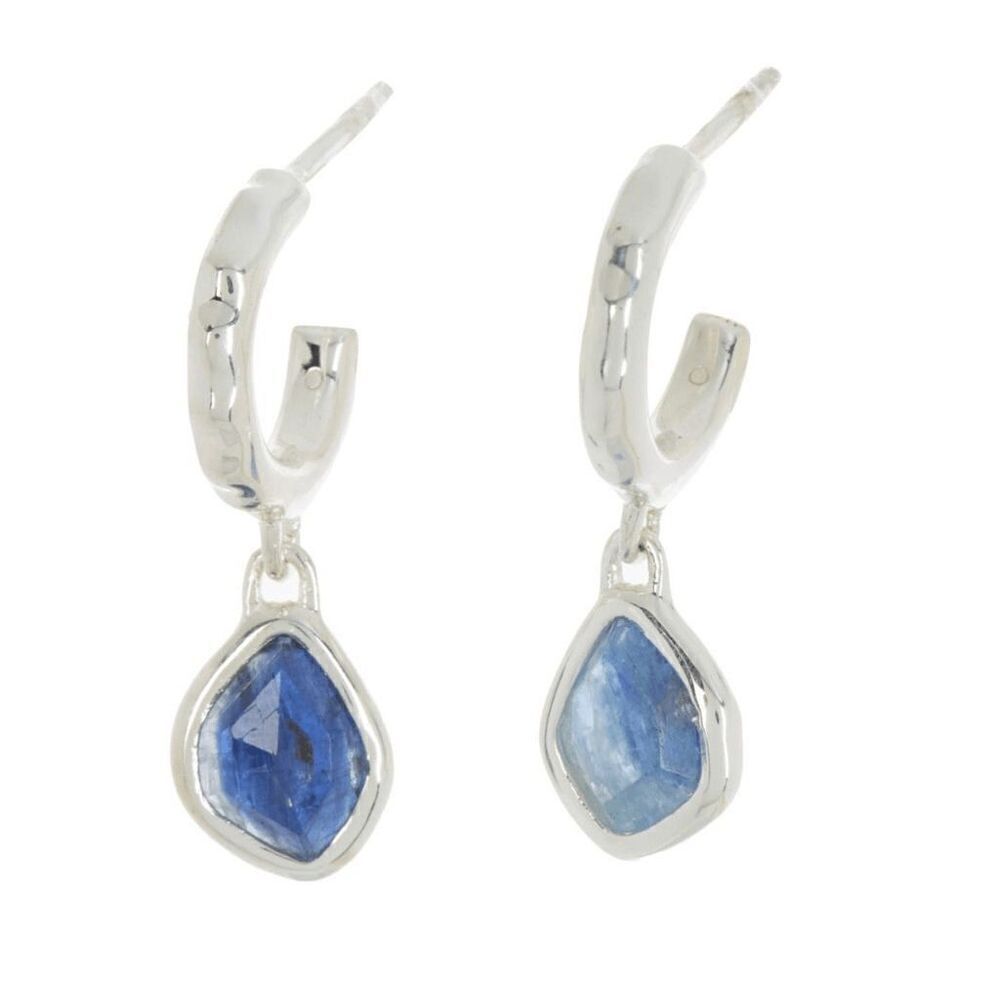 Monica Vinader Sterling Silver Siren Mini Kyanite Nugget Huggie Earrings, Nwt — image 7 of 8
